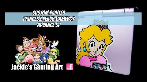 Custom Painted Princess Peach Gameboy Advance SP