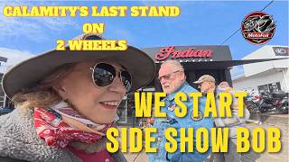 BRISBANE INDIAN DEALERSHIP AND WE START THE SIDE SHOW BUILD-CALAMITYS LAST STAND ON 2 WHEELS