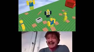 Pedro Pascal Crying Over Roblox Meme