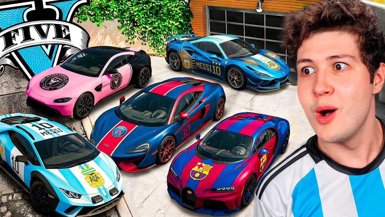 ROBANDO COCHES de MESSI en GTA 5! 🚘⚽️ (Mods)