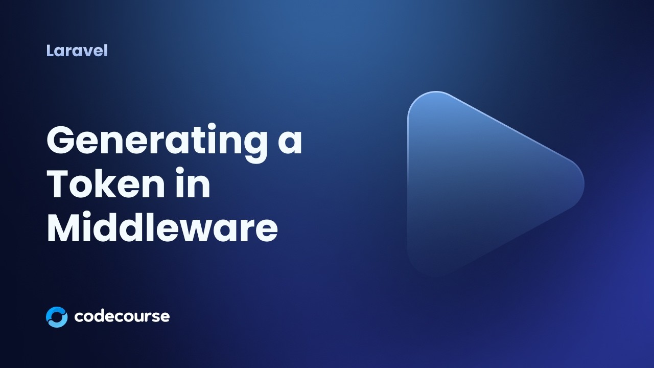 Generating a Token in Middleware - YouTube