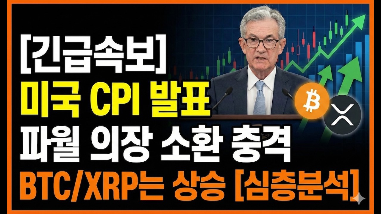 [긴급분석] 미국 CPI 발표, 파월 의상 소환 충격, BTC/XRP는 상승한 이유 [심층분석] | 팟캐스트 #비트코인 #CPI #XRP
