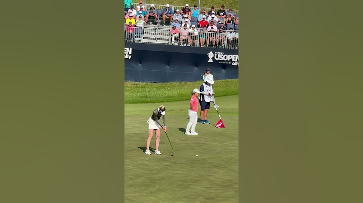 Nelly Korda in LPGA US OPEN 2025 4Round, 17Hole , long push downhill birdie；Thanks God! Enjoy life.
