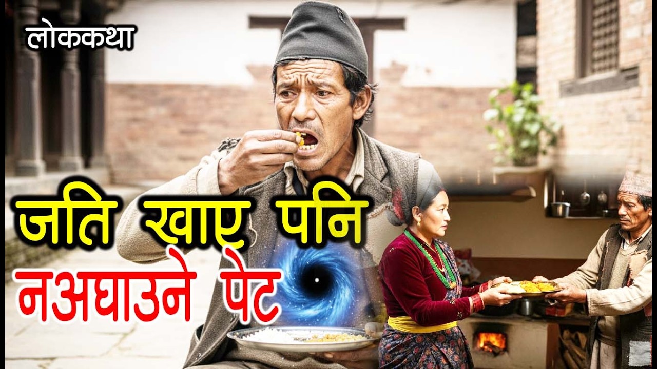 जति खाए पनि नअघाउने पेट [NAAGHAUNE PET] Lok katha Nepali / Folk Tales Nepali / Nepali Katha