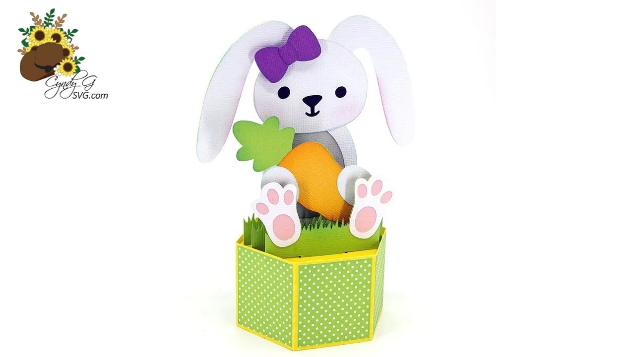 Easter Bunny Pop Up Card SVG Assembly Tutorial - YouTube