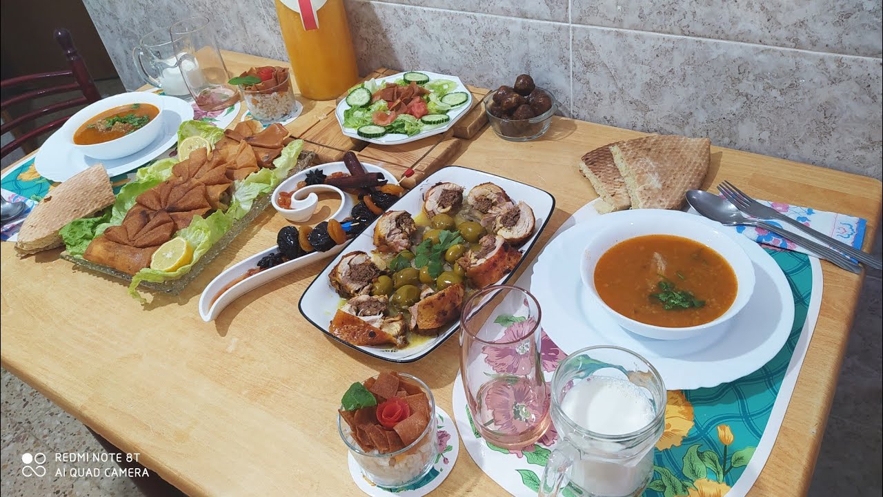 أول طاولة رمضانية بسيطة وسريعة وفي نفس الوقت متنوعة مطبخ جنى