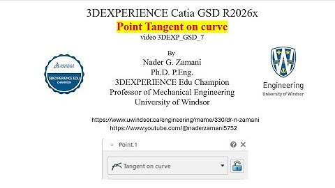 3DEXPERIENCE CATIA, 3DEXP GSD 7, "Point Tangent on curve" R2026x