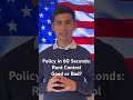 Policy in 60 Seconds: Rent Control, Good or Bad? #uspolicy #rentcontrol