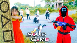 Download Lagu SQUID GAME 2021 Million Dollar Bonus | Nerf War Warriors Game Green Light Red Light MP3