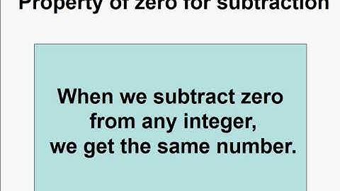 पूर्णांक का घटाव - भाग 2  Subtraction of Integers - Properties Part 2 - in Hindi
