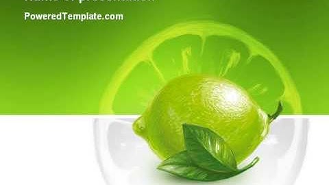 Green Lemon PowerPoint Template by PoweredTemplate.com