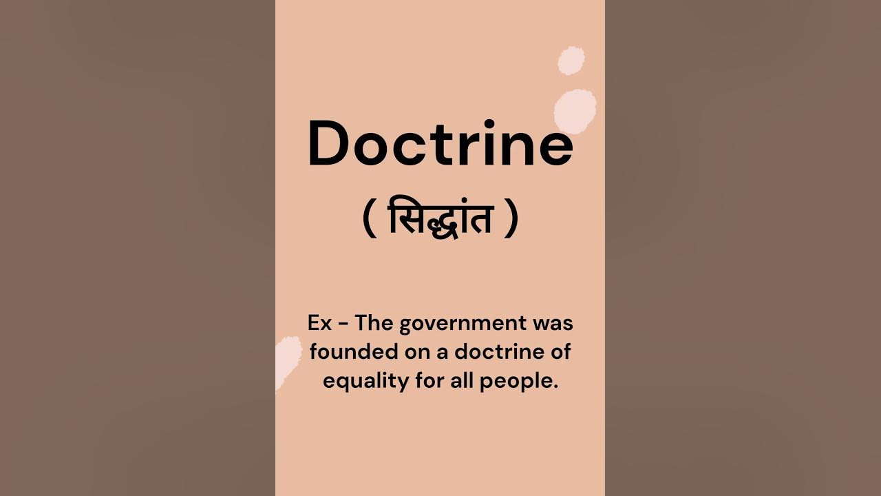 Doctrine Meaning In Hindi english englishmeaninng englishtohindi doctrine-meaning-in-hindi-english-englishmeaninng-englishtohindi