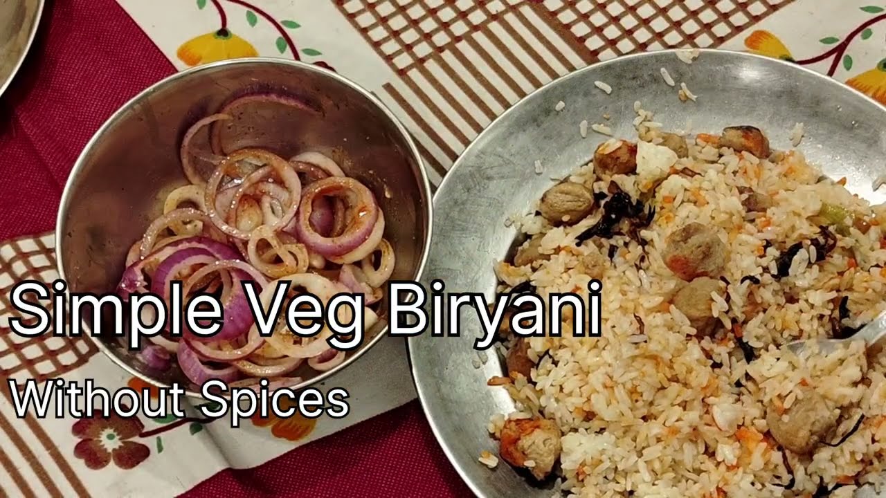 Only Salt Wali Veg Biryani 😱 | No Masala Recipe #yt #simplevegbiryani #biryanirecipe #biryanilovers 