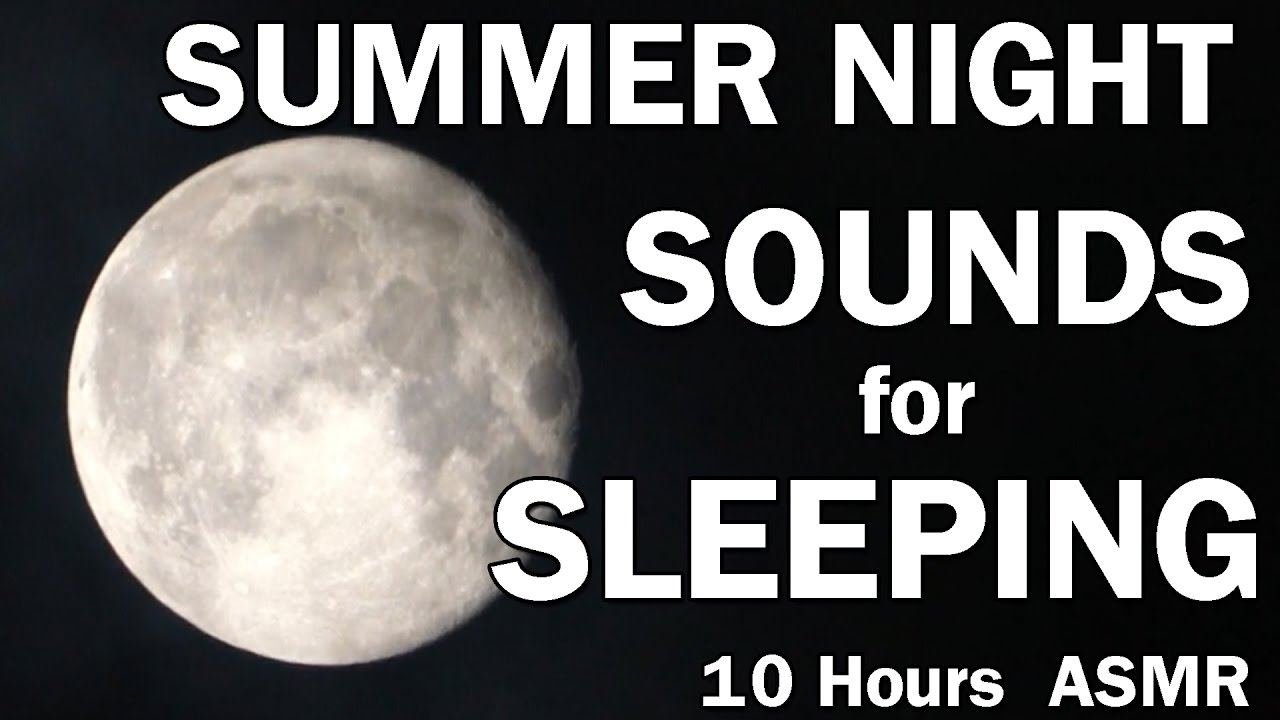 Summer Night Sounds for Sleeping 10 Hours with Crickets YouTube