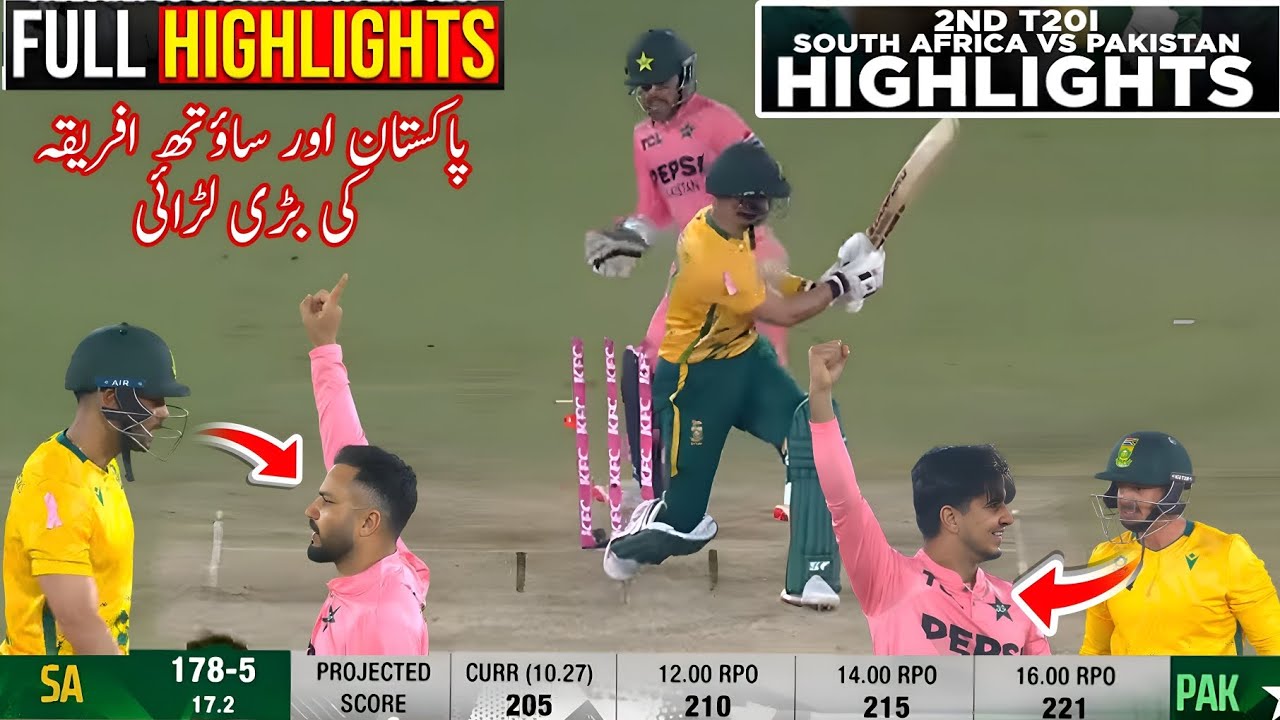 Pakistan Vs South Africa 2nd T20 Highlights 2025| pak vs sa t20 match ...
