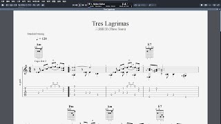 Video thumbnail of "吉他譜_Tres Lagrimas 三滴眼淚 (Three Tears)  Guitar Pro 7"