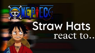 || One Piece Straw Hats React to Luffy/New 4 Emperor's of Sea || react to luffy  ||  gacha club ||
