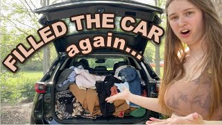 OOPS... I Spent $315 at the Bins and Packed My Car Full | GOODWILL OUTLET HAUL