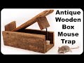 Catching 2 Mice @ The Same Time With An Antique Wooden Box Mouse Trap. Mousetrap Monday.