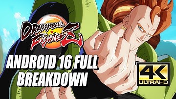 ANDROID 16 - Combos, Specials & Breakdown: DragonBall FighterZ (4K HD)