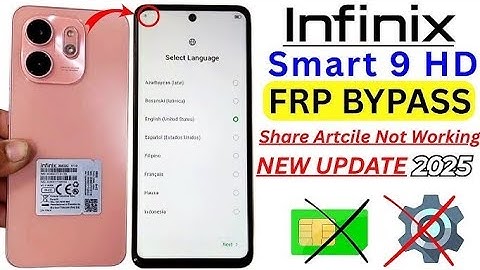 Infinex smart 9 hd  Android 13.14.15 frp bypass without PC 💯% working #viral #trending #viralvideo 