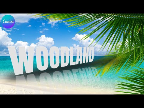 3D Perspective Text with a Reflection using canva | Canva Tutorial