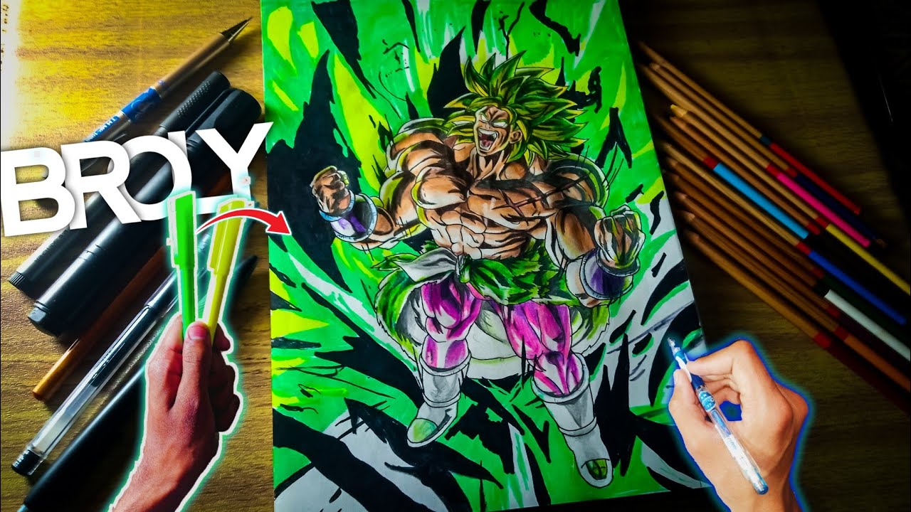 Broly, Dragon Ball #dragonball #dbz #broly #drawing #saiyan #anime  #plusultra