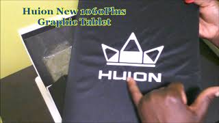 Unboxing Huion New 1060Plus Drawing Tablet with Micro SD card + Pen + Glove + Nibs