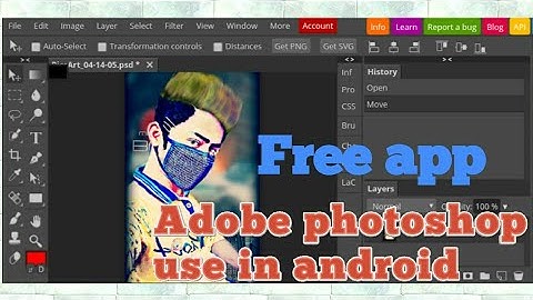 Adobe of photoshop use in any android mobile please use this drive photopea. Com