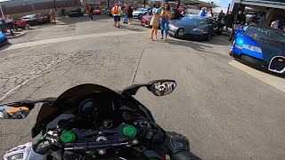 Taking My Ninja H2 To A Hypercar Meet