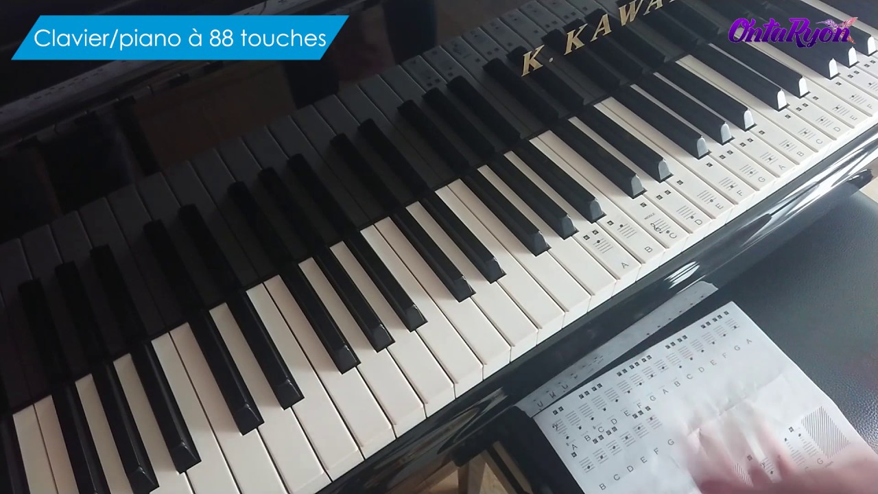 Stickers pour 49/61/76/88 touches piano et clavier Notes de