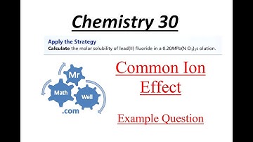 Chemistry 30 Common Ion Effect Calculation Example (2021)