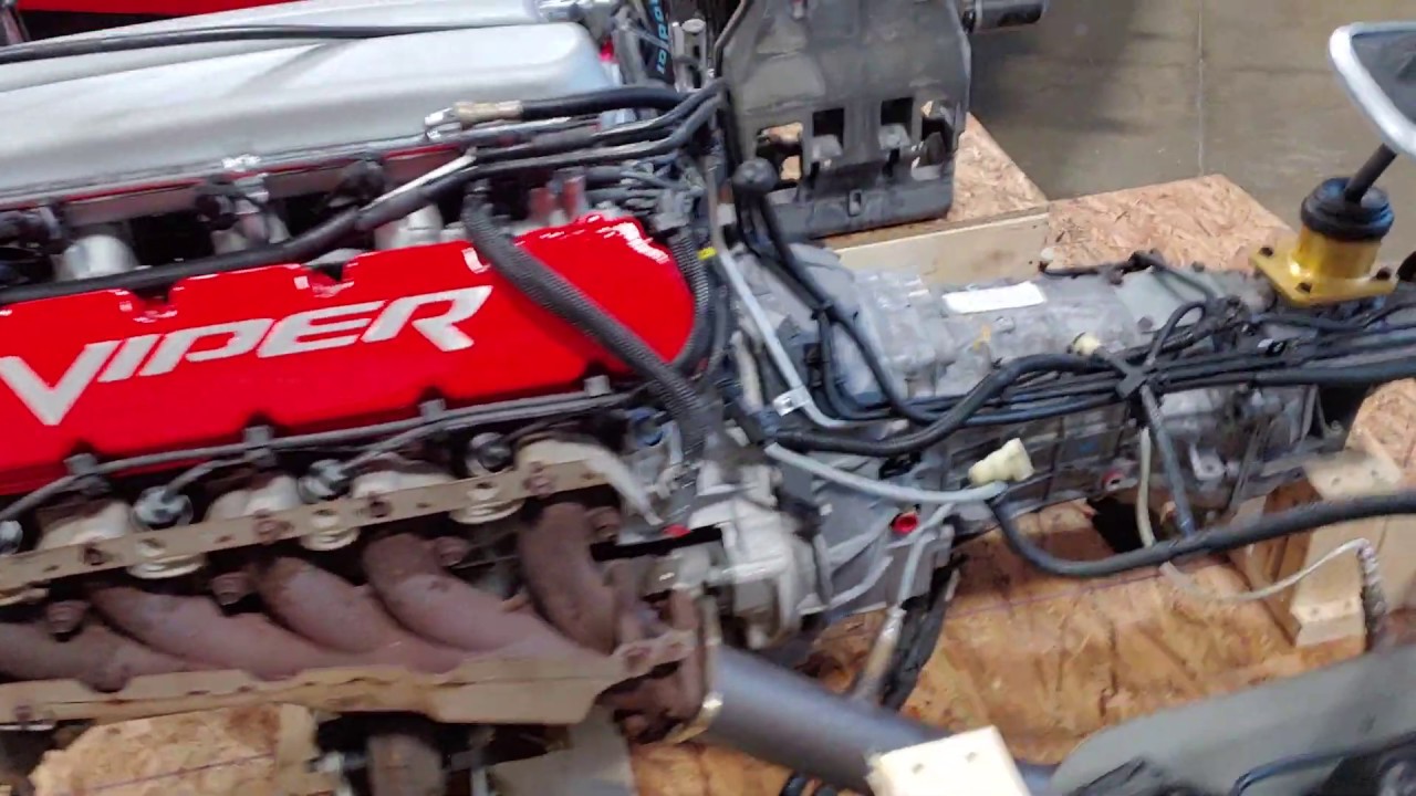 Dodge Ram 1500 SRT-10 Engine and 6 speed trans turnkey pallet - YouTube