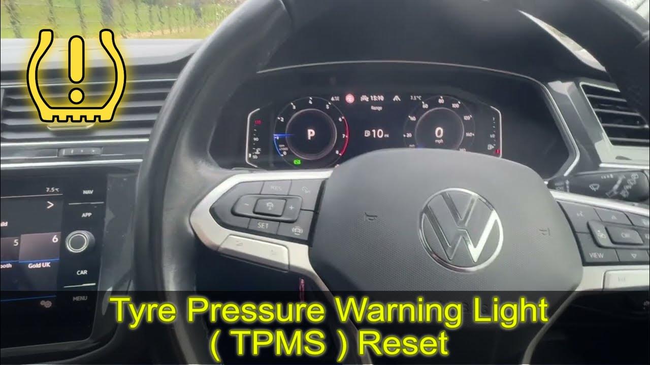 2021 VW Tiguan tyre pressure warning reset - YouTube