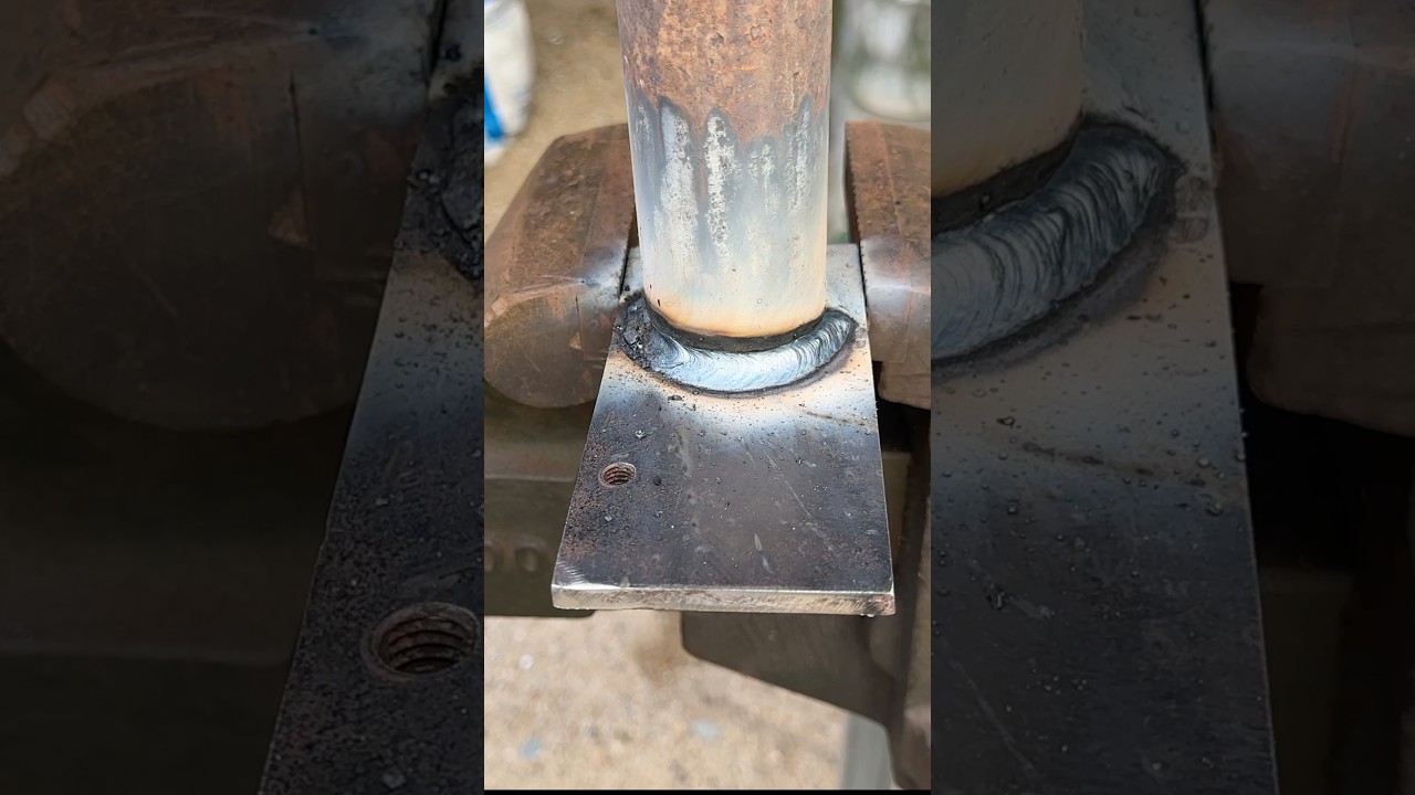 2 methods for welding round pipes on a flat surface 