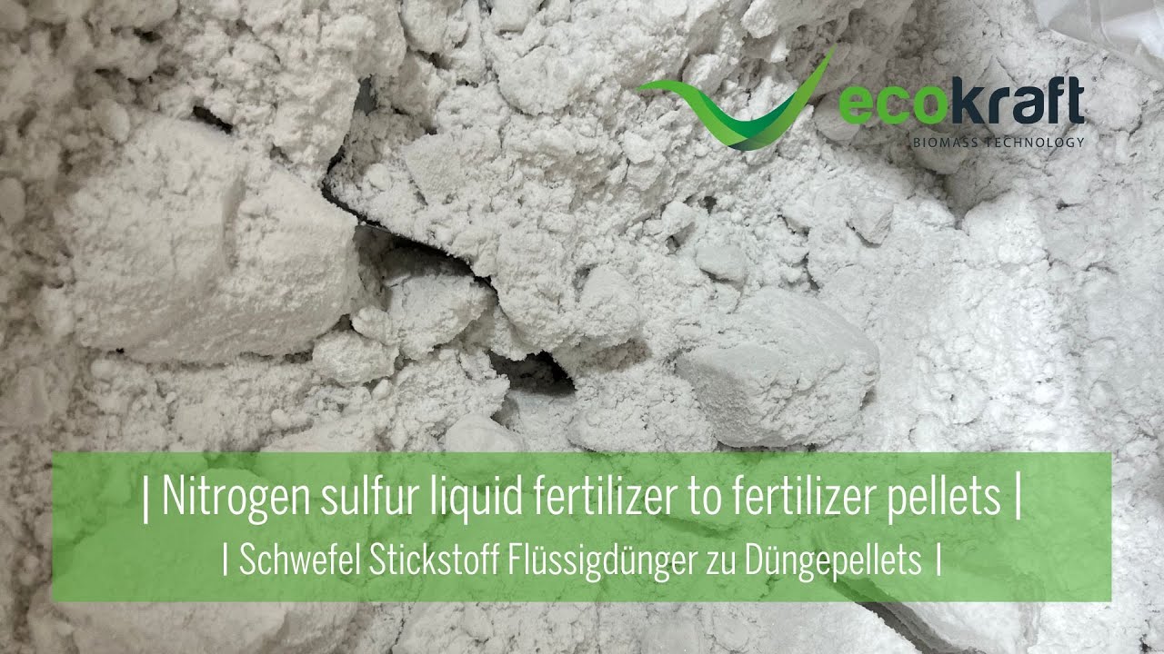 ECOKRAFT - Crystallized nitrogen sulfur liquid fertilizer to fertilizer pellets