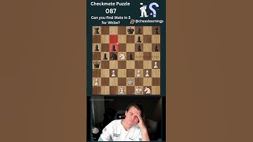 Puzzle 086 Mate in 3 #chesstraining #chess #tacticalbrilliance  #checkmate #chesschallenge