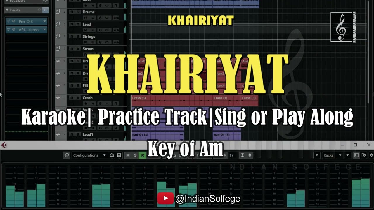 Khairiyat Karaoke Music|Chhichhore|Practice Track|Sing or Play Along|SSR|Arijit Singh|Indian Solfege