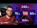 240Hz vs 144Hz vs 75Hz vs 60Hz | Jak to wygląda “w rzeczywistości”? 📺