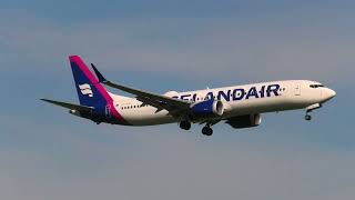 BOEING 737 MAX 9 ICELANDAIR KEFLAVIK TO ZURICH LANDING ZURICH AIRPORT