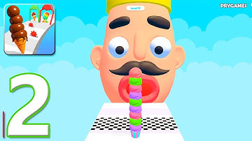 Stacky Ice Cream Runner - Gameplay Walkthrough Part 2 - Ice Cream Stack Runner (Android, iOS)