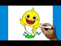 How to Draw Baby Shark Step by Step for Kids