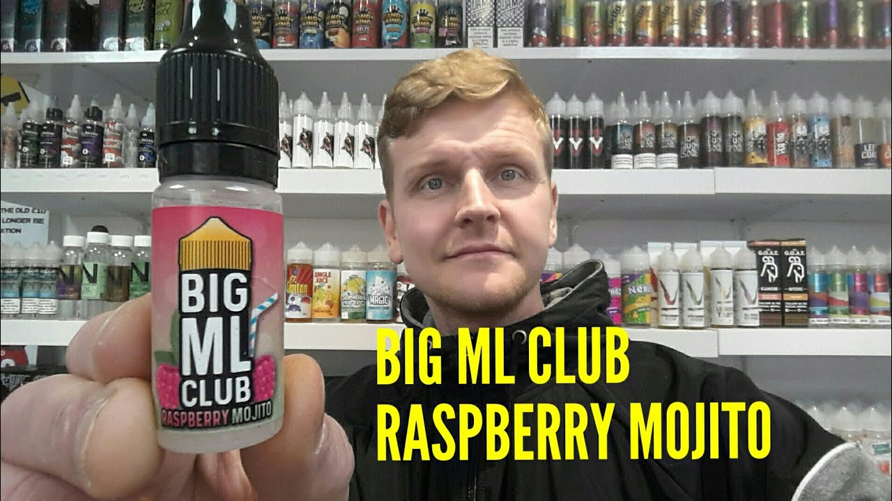 BIG ML CLUB RASPBERRY MOJITO E LIQUID REVIEW