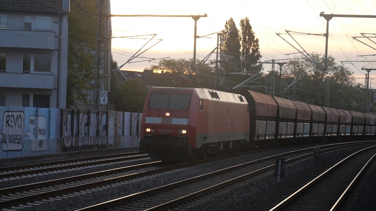 Eisenbahnverkehr in Düsseldorf Vökinger Straße Mit Br 152 648 423 1440 462 422 609 429 622 424