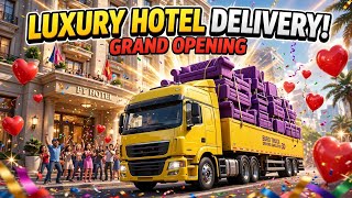 Euro Truck Driving Simulator 3D | Luxury Hotel Furniture Delivery Grand Opening! 😱 PT HOTEL Mission screenshot 2