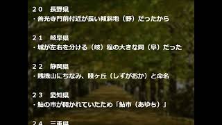 都道府県名の由来（小学生向け）