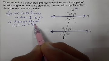 Theorem 6.5, Lines And Angles, CHAPTER 6, Class IX, Mathematics