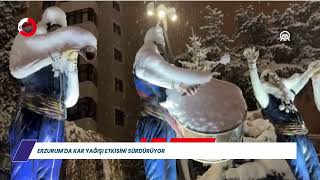 Erzurumda Kar Yağışı Etkisini Sürdürüyor Resimi