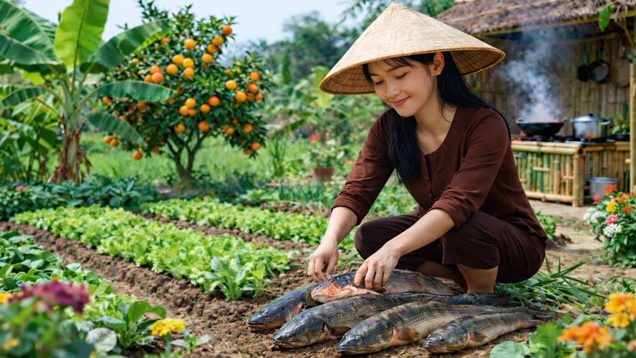 Vida Tranquila no Campo 🌿 Colhendo Peixe Traíra e Cozinhando Prato Tradicional | Rural Life