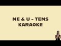Tems  me  u karaoke  afrobeatsfusion karaoke lyrics on screen